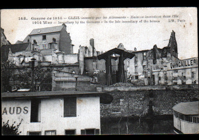 CREIL (60) VILLEN & EISENWARENHANDEL auf der INSEL 1914
