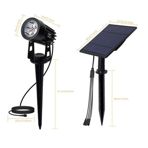 2/4PCS Solar Power Spotlight Landscape Light Outdoor Garden Pathway Lawn Lamp US - Picture 45 of 55