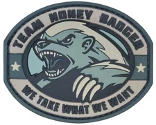 MSM TEAM HONEY BADGER MILSPEC MONKEY TACTICAL ACU PVC HOOK MORALE PATCH
