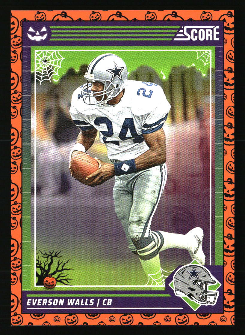 Everson Walls Panini 2024 Score-A-Treat Orange Pumpkin Dallas Cowboys Card