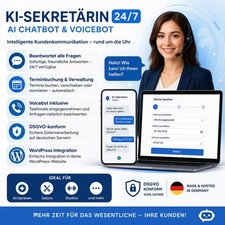 KI-Sekretärin 24/7 | AI Chatbot & Voicebot | Terminbuchung DSGVO-konform |...