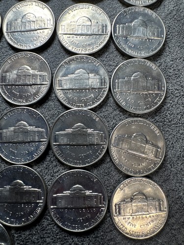 1960 D Jefferson Nickel Brilliant Uncirculated (BU) 37 Coin Lot. Non Magnetic. - Picture 13 of 20