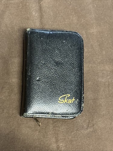 VINTAGE DEUTSCHE SKAT LEDERTASCHE