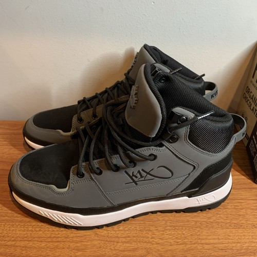 MENS K1X FTX RUN HIGH TOP SNEAKERS TENNIS SHOES GREY/BLACK SZ 10.5 - Picture 2 of 8