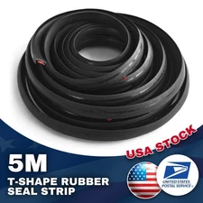 5M T-Shape Auto Car Door Trunk Seal Strip Rubber Weather Strip Edge Accessories