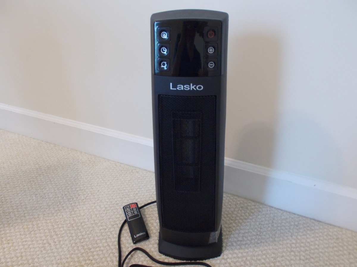 Lasko CT22850 22 Inch Oscillating Ceramic Tower Space Heater, Auto