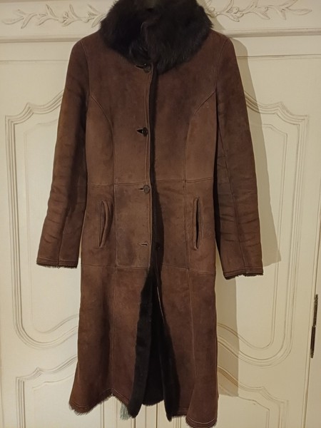 Lammfellmantel Damen lang braun