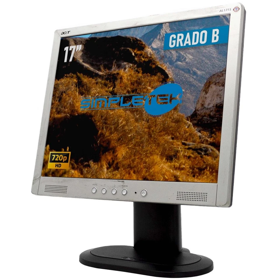 Acer AL1715 Screen Monitor LCD Display 17" 4:3 5:4 VGA Audio Multimedia Speakers - Image 2 of 4