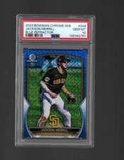 2023 Bowman Chrome Mega Box Jackson Merrill Blue Refractor  /150 PSA 10!!