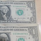 2021 $1 Federal Reserve Note Lot of 2 D23840578D D23840579D Uncertified — photo 2
