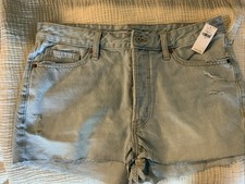 NWT Old Navy High-Rise O.G. Straight Distressed Light Wash Jean Denim Shorts 12