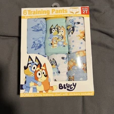 Bluey Unisex Baby Potty Training Pants with Stickers Size 2t  6 Pairs 20-27 Lbs