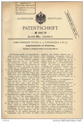 Original Patentschrift - J. Fuller in Catasauqua , USA , 1906 , Kugelschleudermü