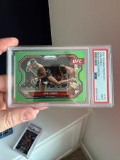 Jon Jones Neon Green Prizm /75 - 2021 Panini Prizm UFC Debut #101 - PSA 9