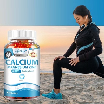 Calcium Magnesium Zinc Gummies - Normal Bones, Normal Muscle Function - 60pcs