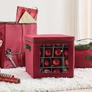 Whitmor Christmas Ornament Storage Box Holds up to 64 Ornaments Brand New