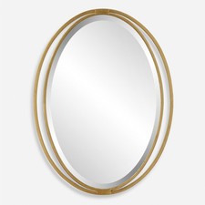 Uttermost 09992 Rhodes 24-1/4" W x 31-7/8" H Oval Framed Bathroom - Gold