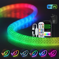 Music Sync RGB Neon Tube 5V WS2812B Smart Control via APP & Remote Party/Home