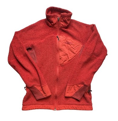 Patagonia Jacket Mens Small Red Polartec Fleece Full Zip Outdoor Hiking Warm
