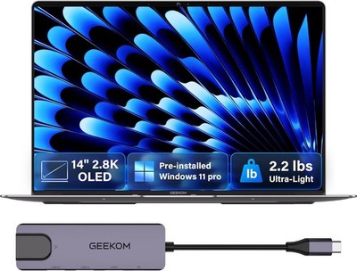 GEEKOM GeekBook X14 Pro 14'' 2.8K OLED Laptop Intel Ultra 5 125U/32GB/1TB SSD New