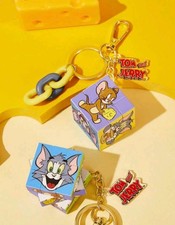 Tom and Jerry Mini Cube Puzzle Keychain Officially Licensed New Charm Key Ring