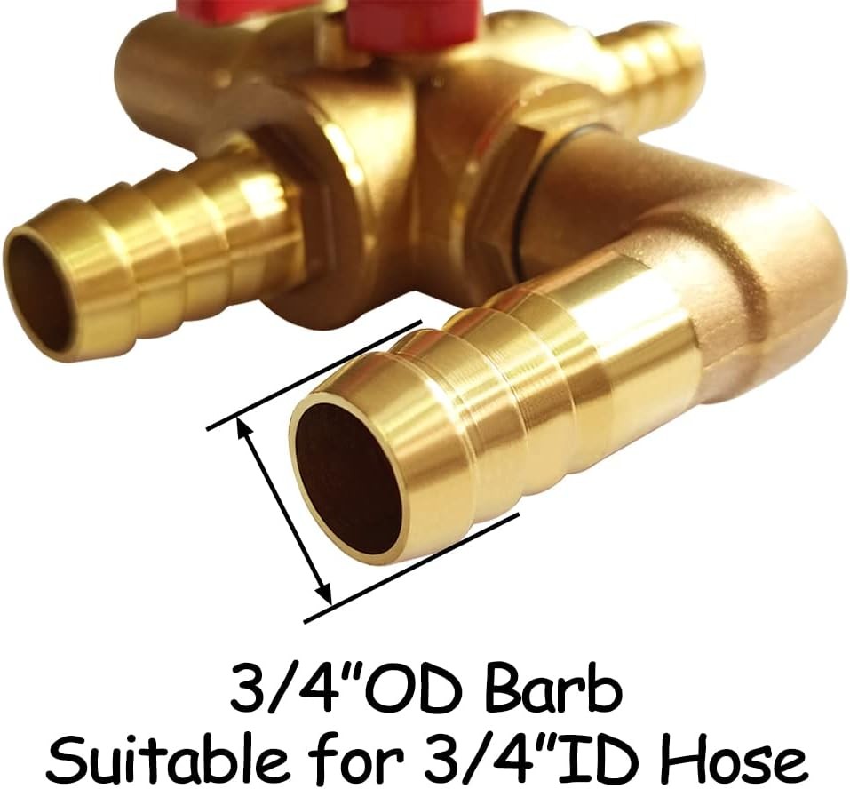 Solid Brass 3/4 Inch Heater Control Valve, 4-way Automobile Heating Water - View #2