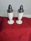 Westmoreland Milk Glass Hobnail Salt and Pepper Shakers Vintage