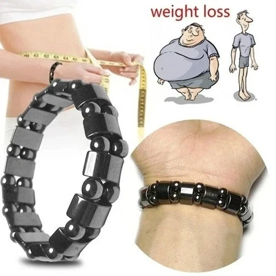 Hematite Triple Protection, Dual Beaded, Magnetic Therapy, Weight Loss Bracelet - Image 1 of 4