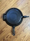Vintage Griswold Cast Iron 9 & 10 “The American” Button Hinged Waffle Iron