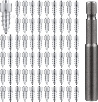 AIEX 100pcs Screw in Tire Studs, 9mm Wheel Tyre Studs for Ice and Snow Tire Spikes..