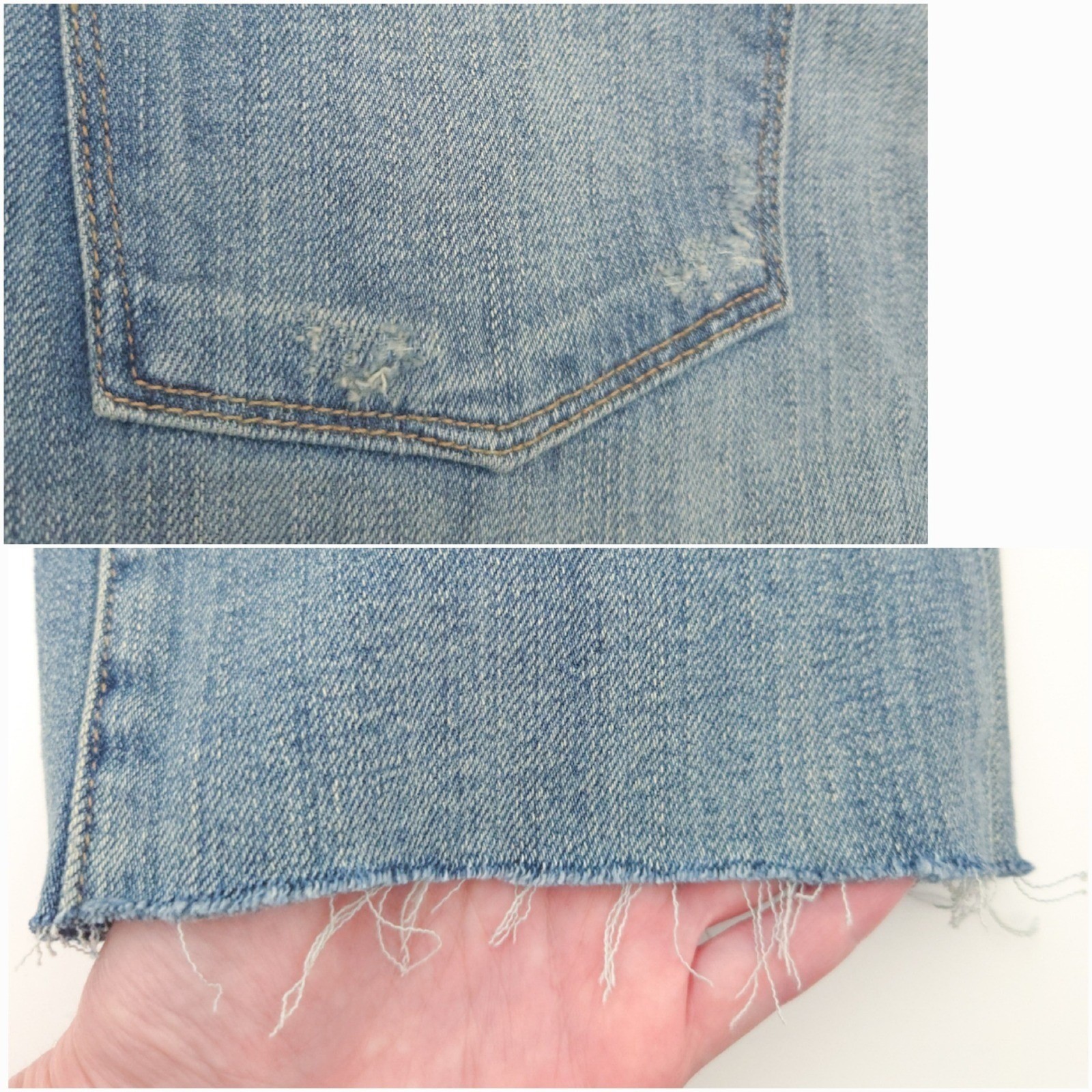 Current Elliott Crossover Button Fly Distressed S… - image 3