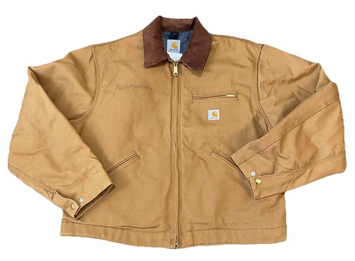 Vintage CARHARTT J01 Brown Detroit Blanket Lined Jacket Size 48 Reg Made in USA