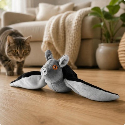 Chirping Soft Toy Feline Toy Sound Flapping Bird Toy Electronic Feline Teaser