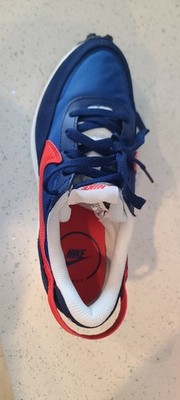 Nike Waffle Debut Shoes Women Size 7 Royal Blue Orange Sneakers Lace up suede
