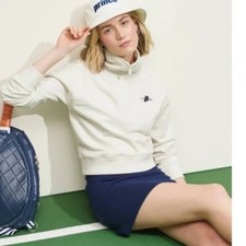Prince Pickleball Quarter Zip Pullover Sweatshirt Top XL Womens Target Cream