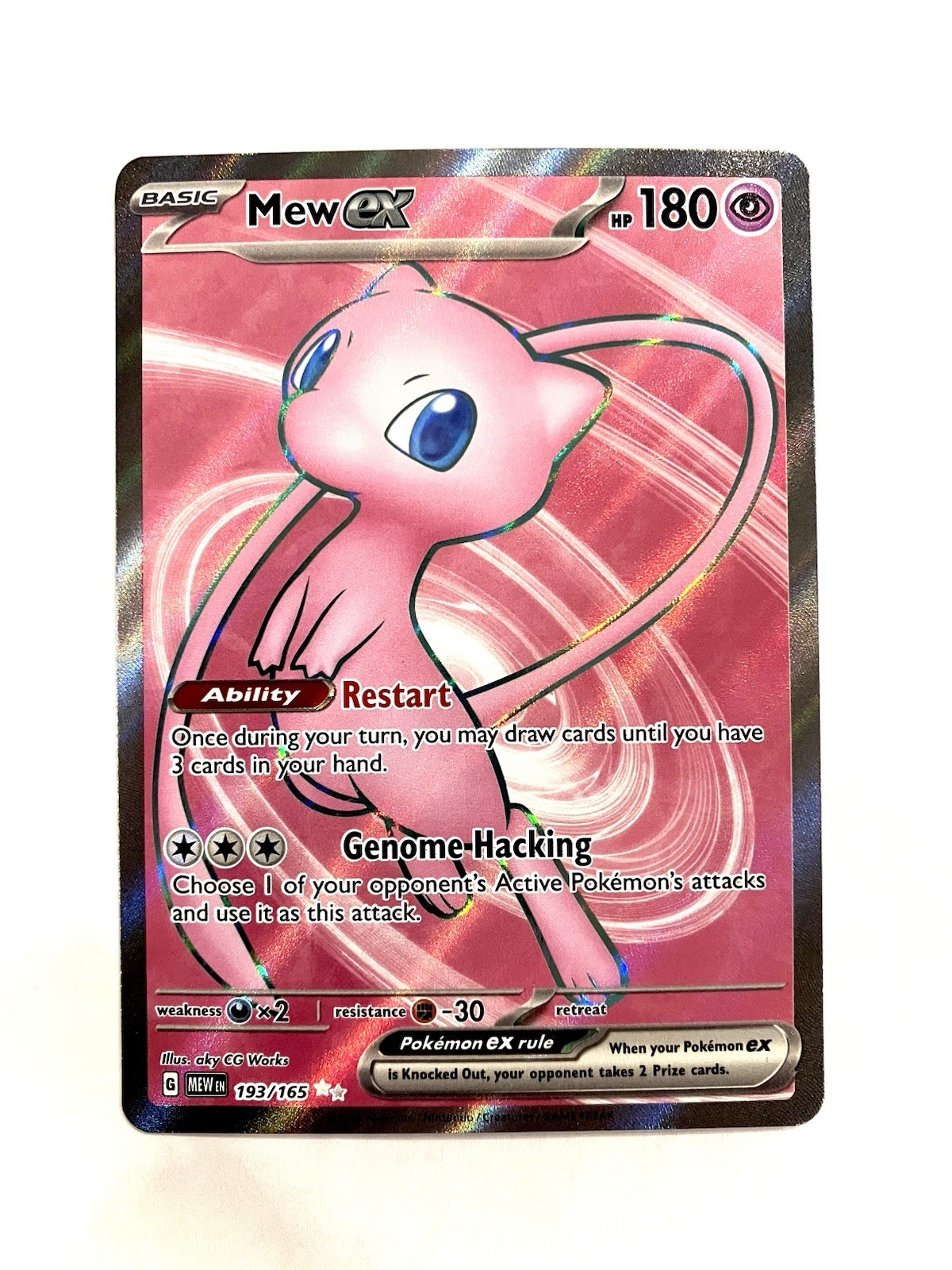 Mew ex 193/165 Scarlet & Violet 151 Ultra Rare Full Art Pokemon TCG Card NM