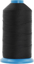 Size 138 420D T135 Bonded Nylon Thread - Black 1250 Yds Tex 135 Heavy Duty Sewin