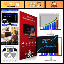 20" Computer Privacy Screen Filter 16:9 - Anti-Glare, UV  Blue Light Protection