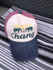 Chang Beer Thailand Adjustable Strapback Trucker Baseball Cap Worn Effect NEW