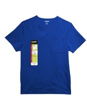 Scrubstar Unisex 2XL Core Essentials V-Neck Scrub Top, Electric Blue