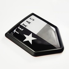 Black Texas Flag Decal Stickers Car Emblem Decorations