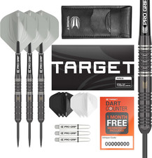 Ares Tungsten Steel Tip Darts Set - 6 Pro Grip Shafts - 9 Pro Ultra Flights   Da