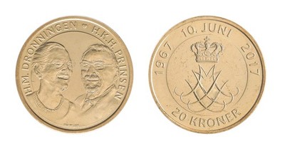 Denmark 20 Kroner, 2017, KM #966, Mint, Commemorative