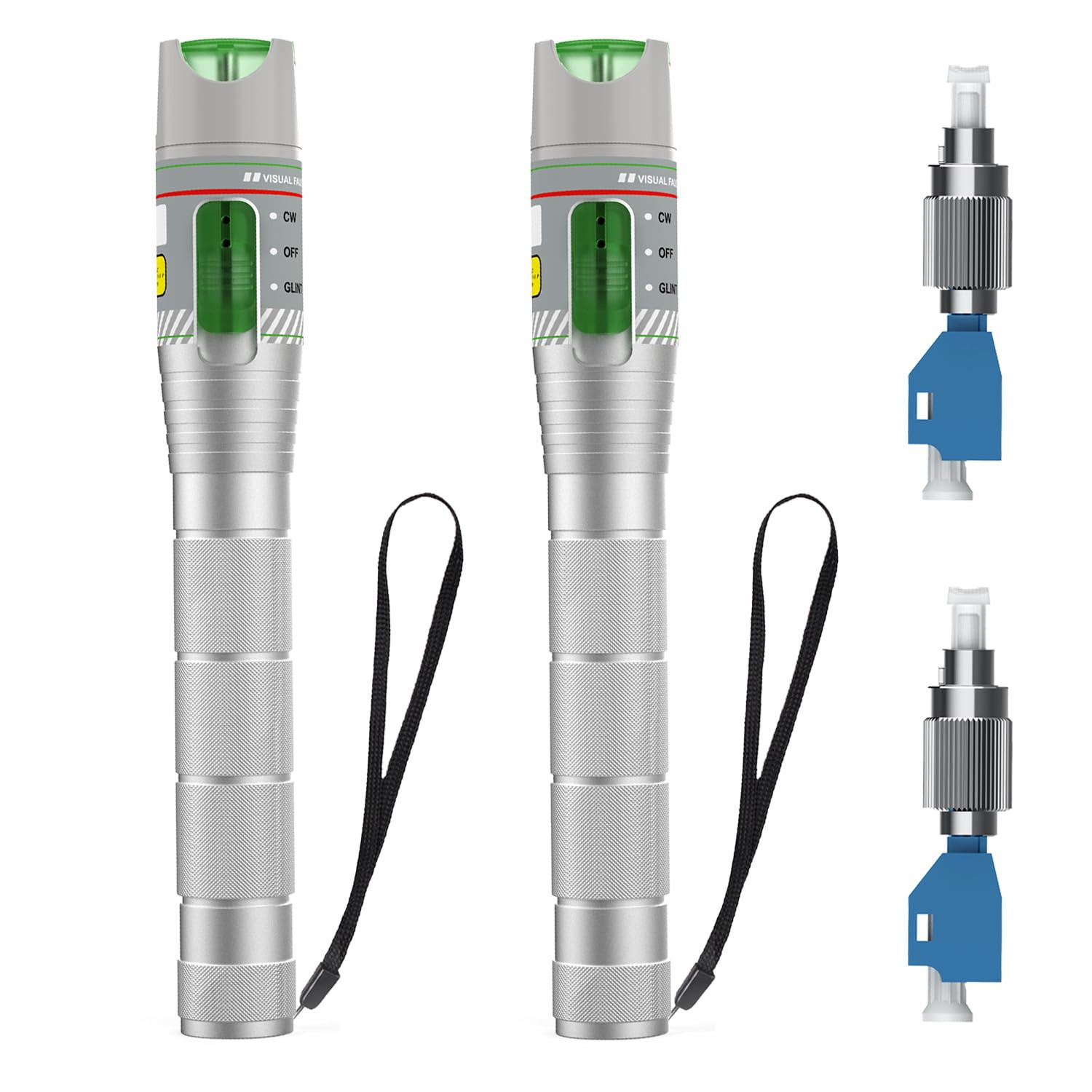 2PCS 100KM Visual Fault Locator for Fiber Optic Cables, VFL Support FC/ST/SC/LC
