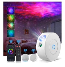 Galaxy Star Projector LED Night Light Bluetooth Speaker Remote App Voice