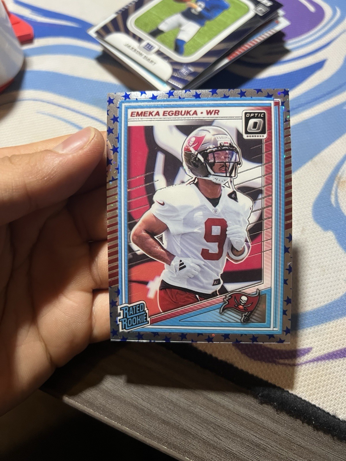 Panini 2025 Donruss Optic Emeka Egbuka Buccaneers Rated Rookie Stars Prizm #265