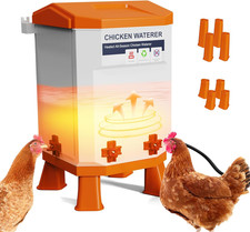 Heated Chicken Waterer for Winter, Thermostatically Controlled Poultry Water Hea