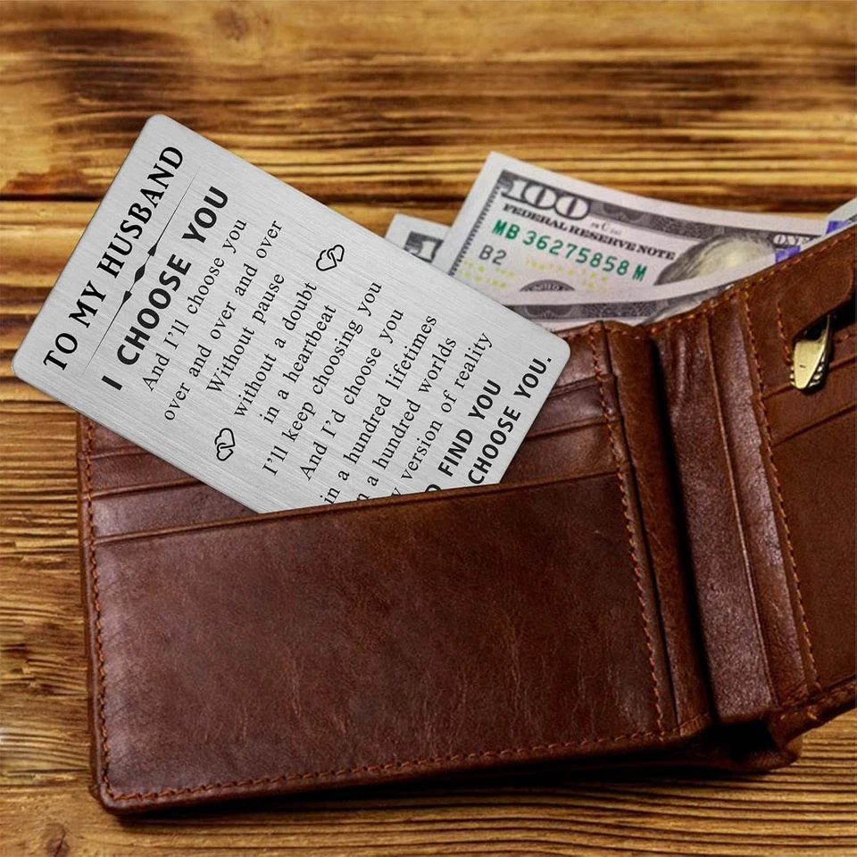 Подарки на день Святого Валентина для него мужа - мужа отца открытка - день свадьбы Gi - Изображение 3 из 4