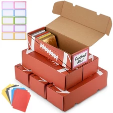 6 Pack Football Trading Card Storage Box Cardboard Sports Game Card Collector...