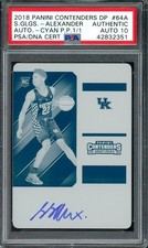 2018 Panini Contenders Shai Gilgeous-Alexander RC AUTO Cyan Printing Plate #1/1